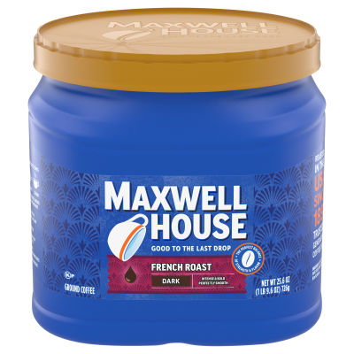 Maxwell House French Roast Ground Coffee, 25.6 oz Canister