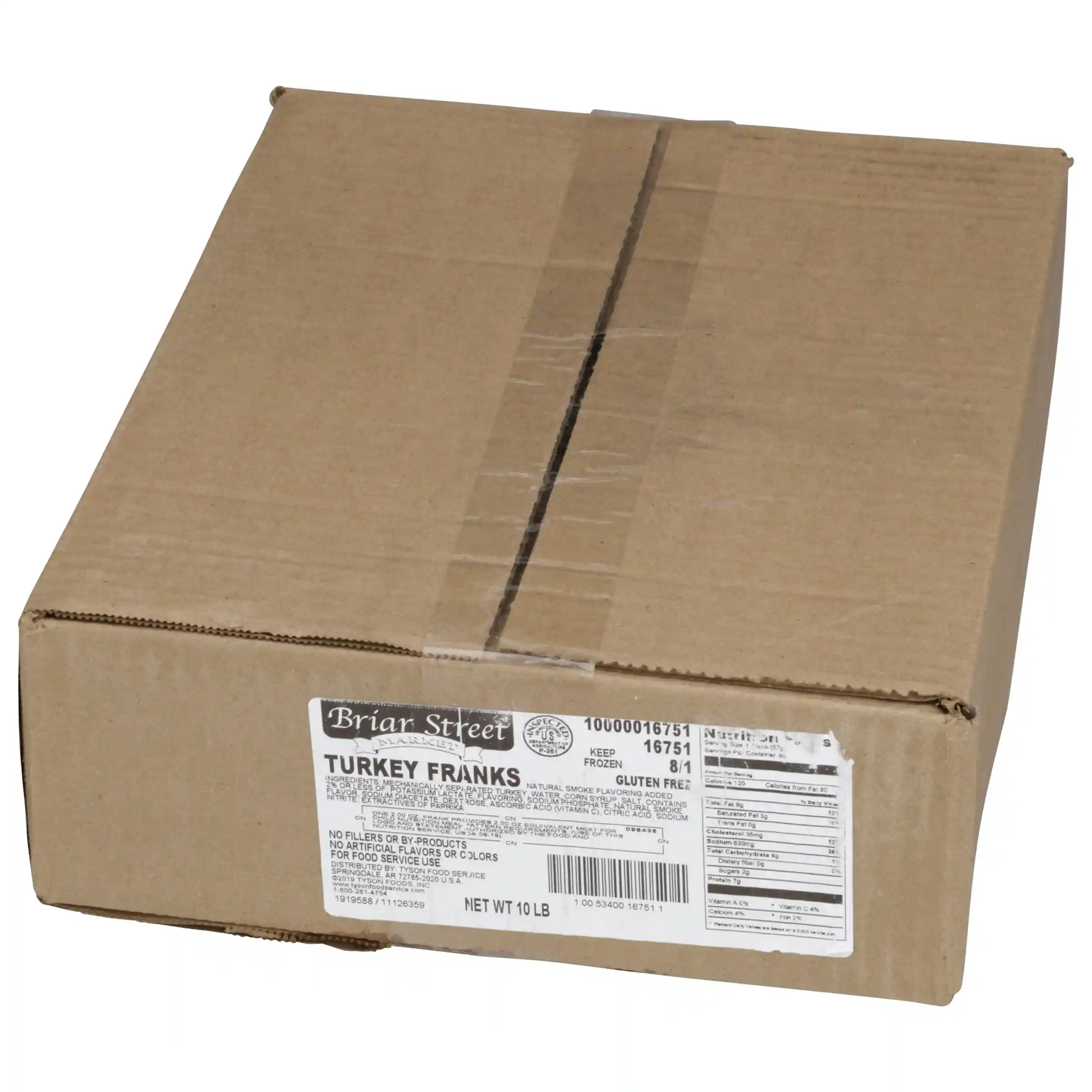 Briar Street Market® Reduced Fat* Turkey Hot Dogs, 8:1, 6", 2/5 LB, Frozen_image_5