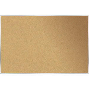 Tablón de anuncios de corcho natural con marco de aluminio, 2'H x 3'W