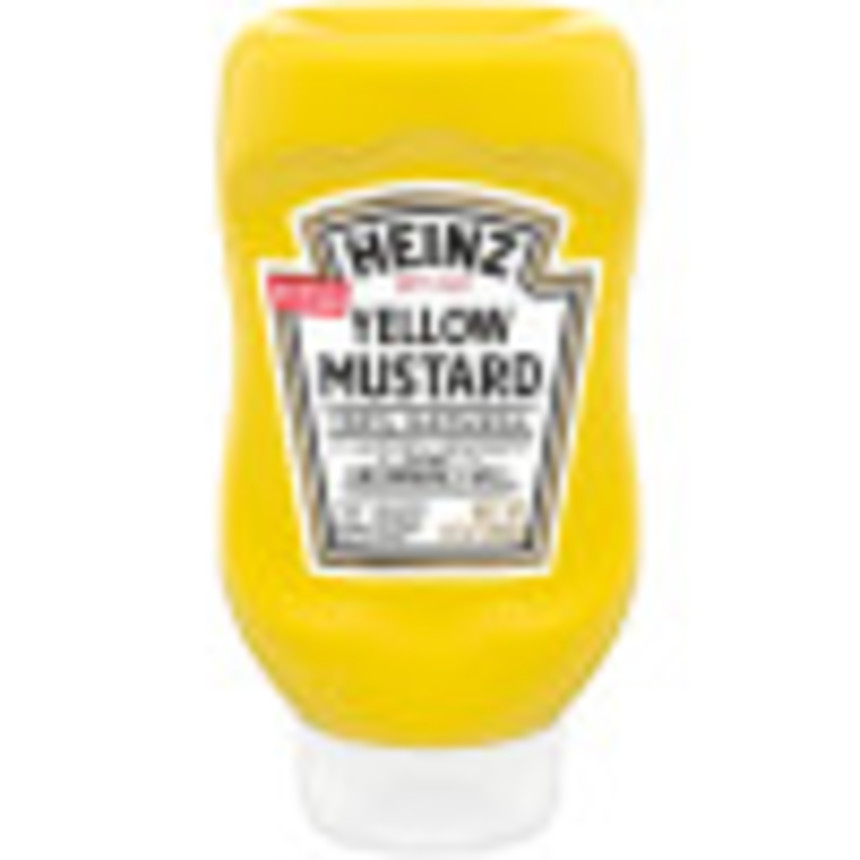  Heinz 100% Natural Yellow Mustard, 14 oz Bottle 