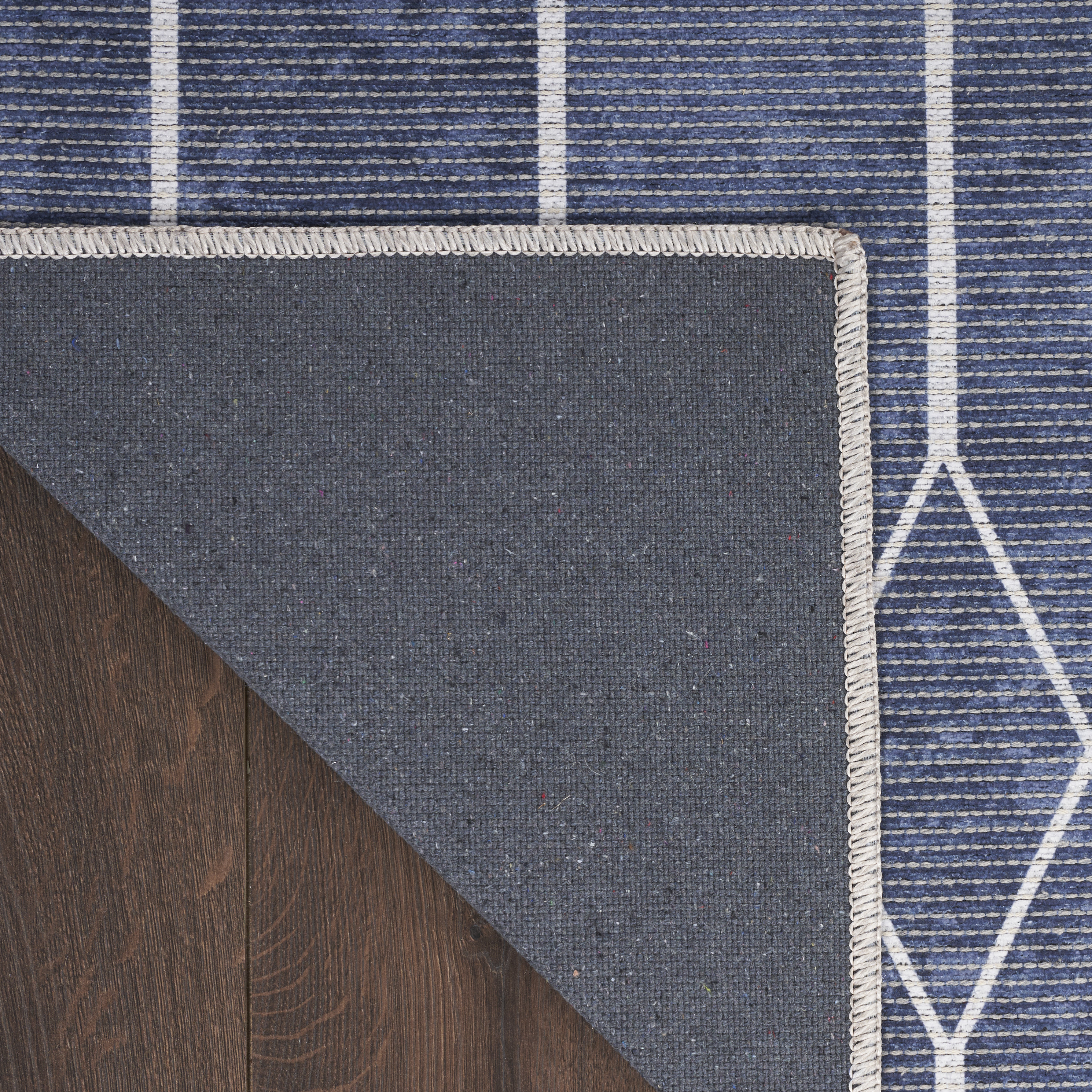 Nourison New Concept Washables 4' x 6' Navy Modern Indoor Rug