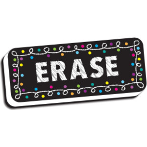 Magnetic Whiteboard Eraser, Chalk Loops, 2" x 5"