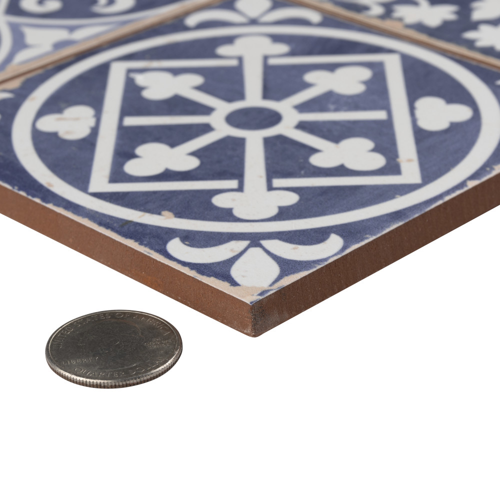 Faenza Azul 13 in. x 13 in. Ceramic Floor and Wall Tile