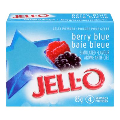 Jell-O Berry Blue Jelly Powder, Gelatin Mix