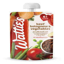 Wattie's® Beef Bolognese & Vegetables 120g 6+ months