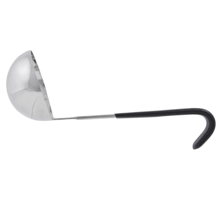 3-ounce one-piece heavy-duty stainless steel ladle with short Kool-Touch® handle