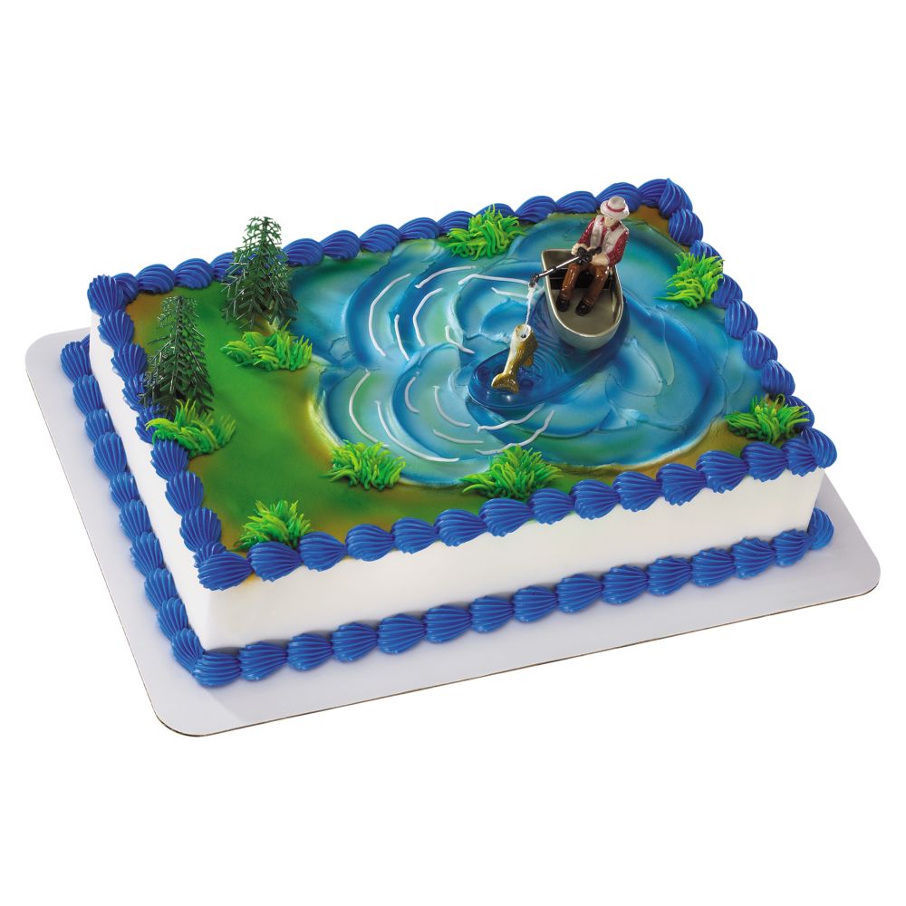 Image Cake Fisherman with Action Fish