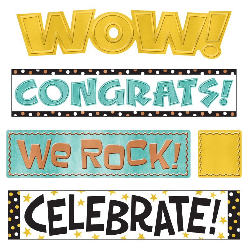 I ♥ Metal WipeOff® Celebration Signs Mini Bulletin Board Set
