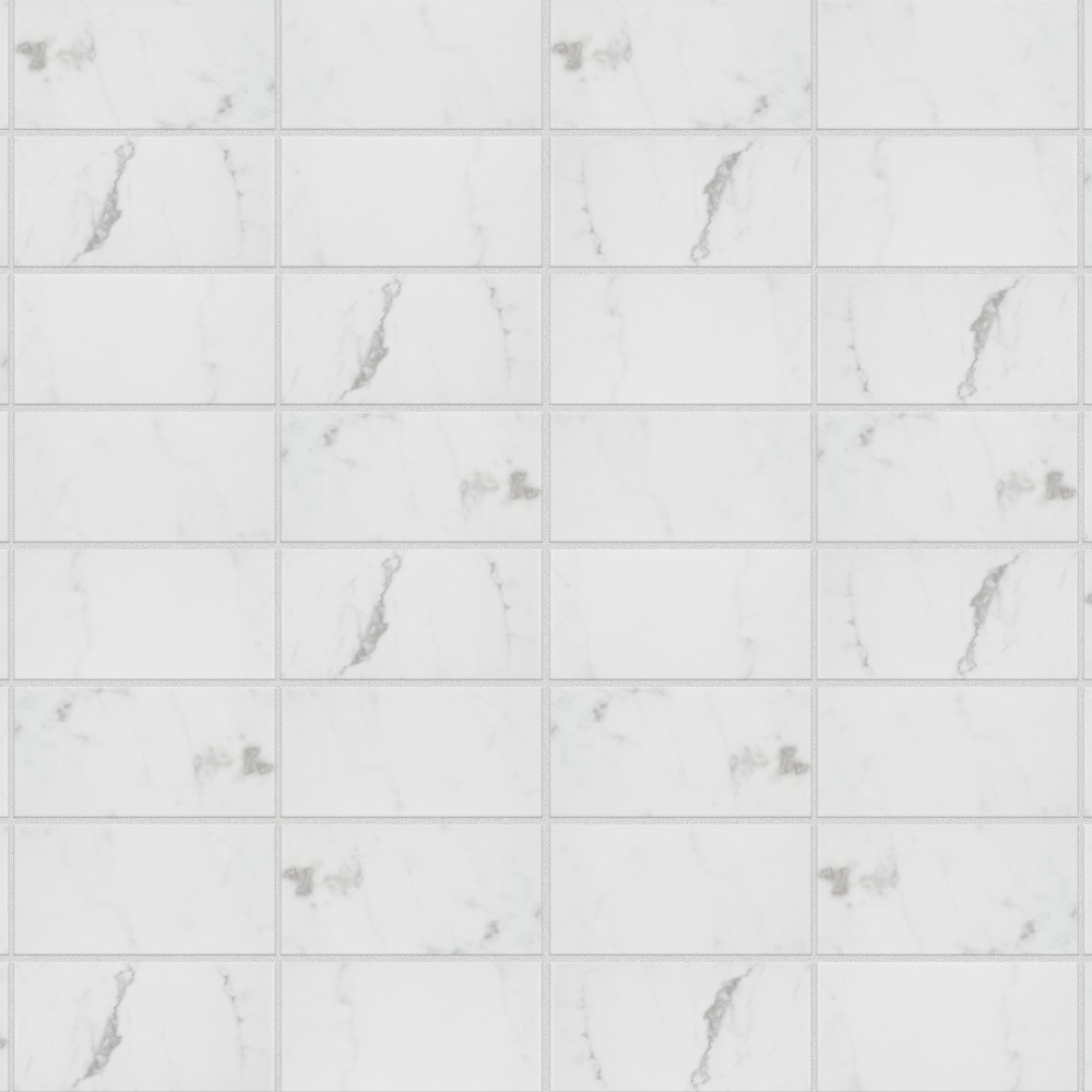 Classico Carrara Glossy 3 in. x 6 in. Ceramic Wall Tile