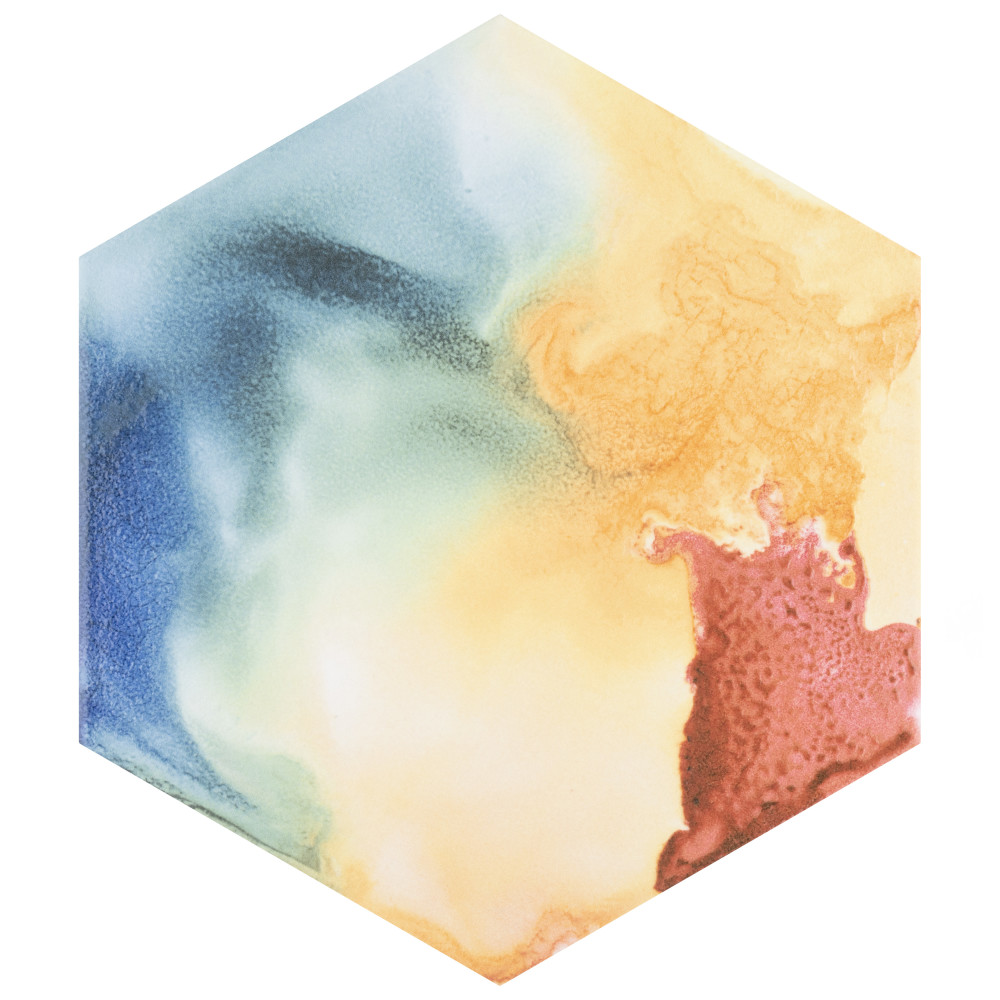 Raktion Hex Decor 8-5/8 in. x 9-7/8 in. Porcelain Floor and Wall Tile