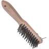 Carlisle, 5.50in, Heavy-Duty Wood Handle Scraper, Steel Bristles, Tan