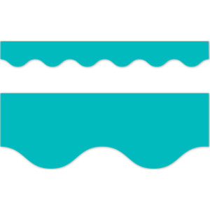 Core Decor Turquoise Wavy EZ Border, Bulletin Board Border, 48 Feet