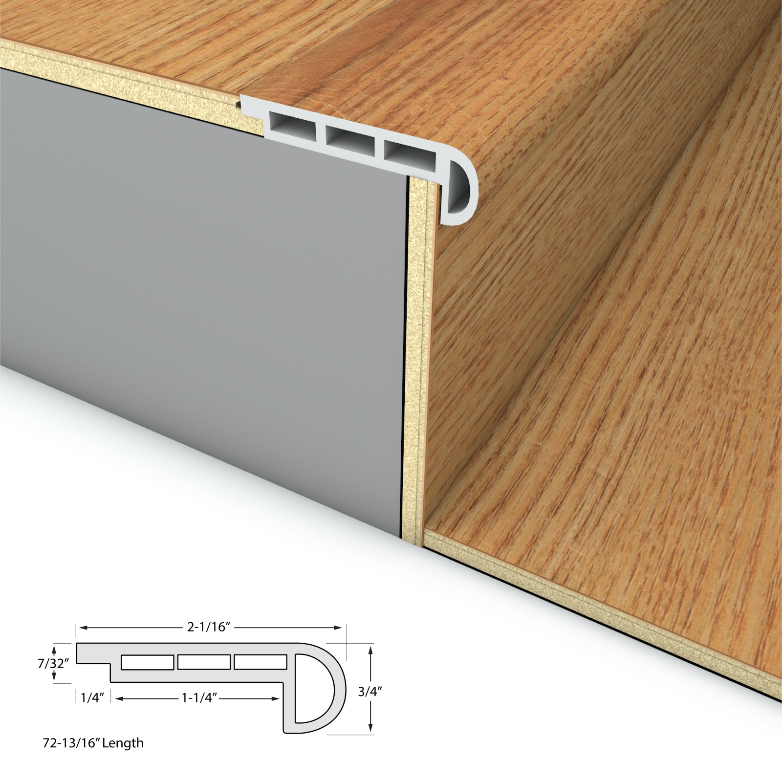 Honey Beam Stair Nosing Flush 6.5mm view 4