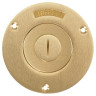 Single Service Floor Box Cover Brass 3.88 in. Diameter (1) 2-1/8 x 3/4 in. Combination Screw Lid