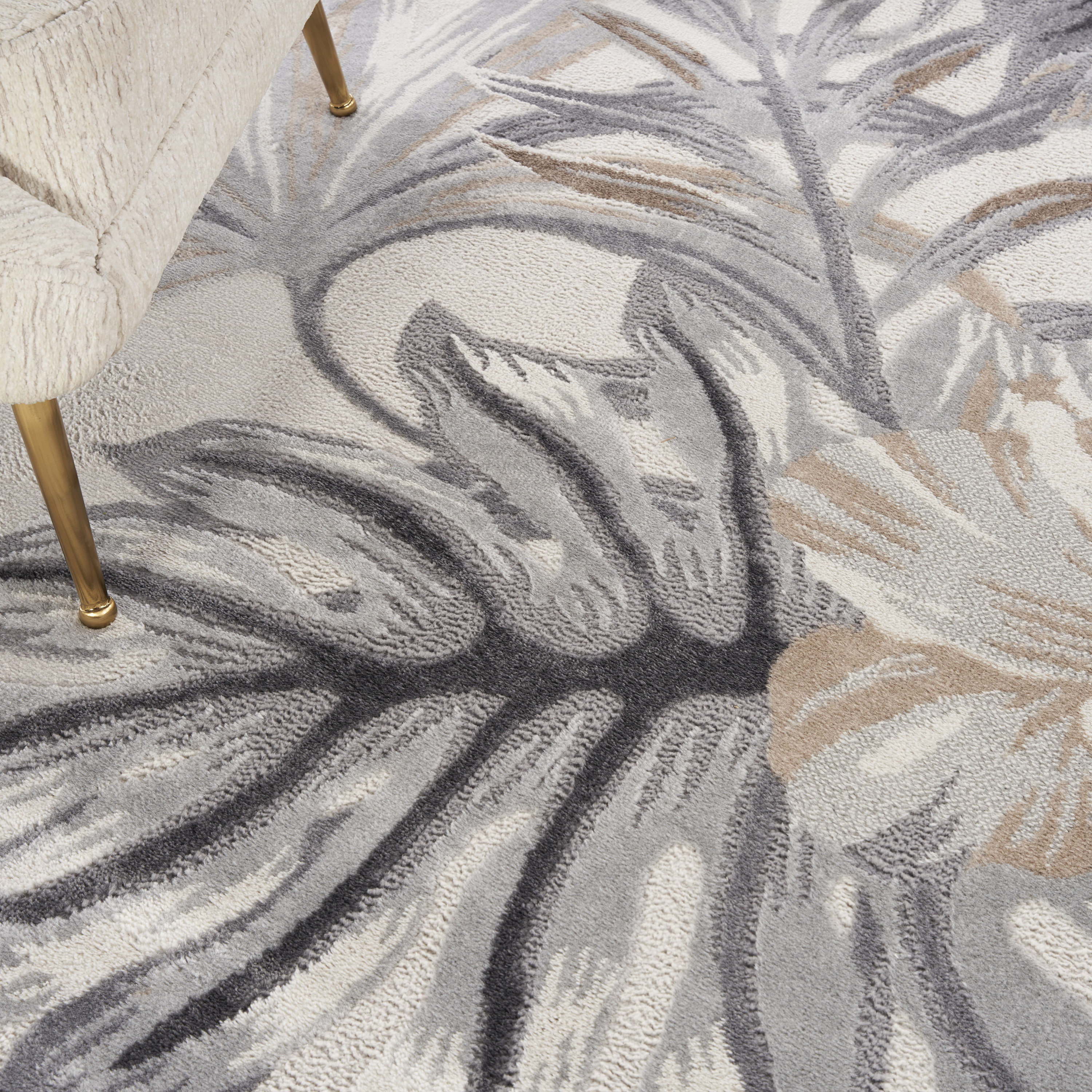 Nourison Seaside 7'10" x 9'10" Ivory Grey Coastal, Nautical & Beach Indoor Rug