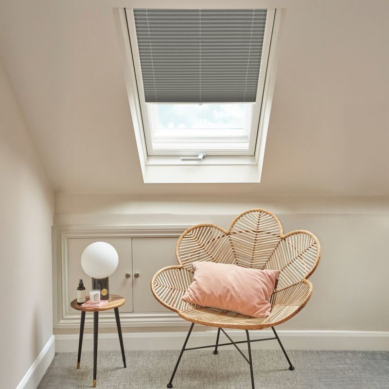 Arran Slate Pleated blind