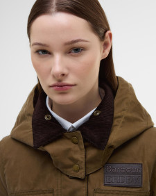 Barbour x ERDEM Datura Waxed Hood Sand/Dress Black Floral