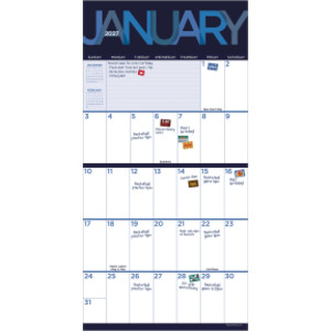 2027 Big Print Wall Calendar