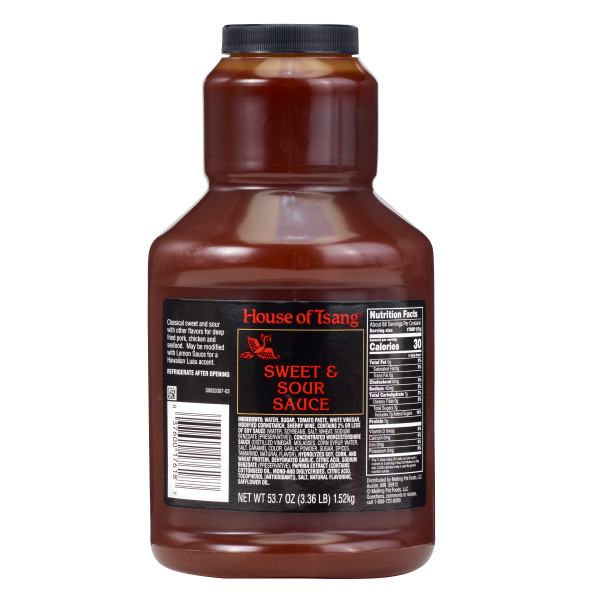 HOUSE OF TSANG(r) Sauce, Sweet & Sour, 4/53.7 oz . C1CB - Front Center Inner Pack (Hi Res)