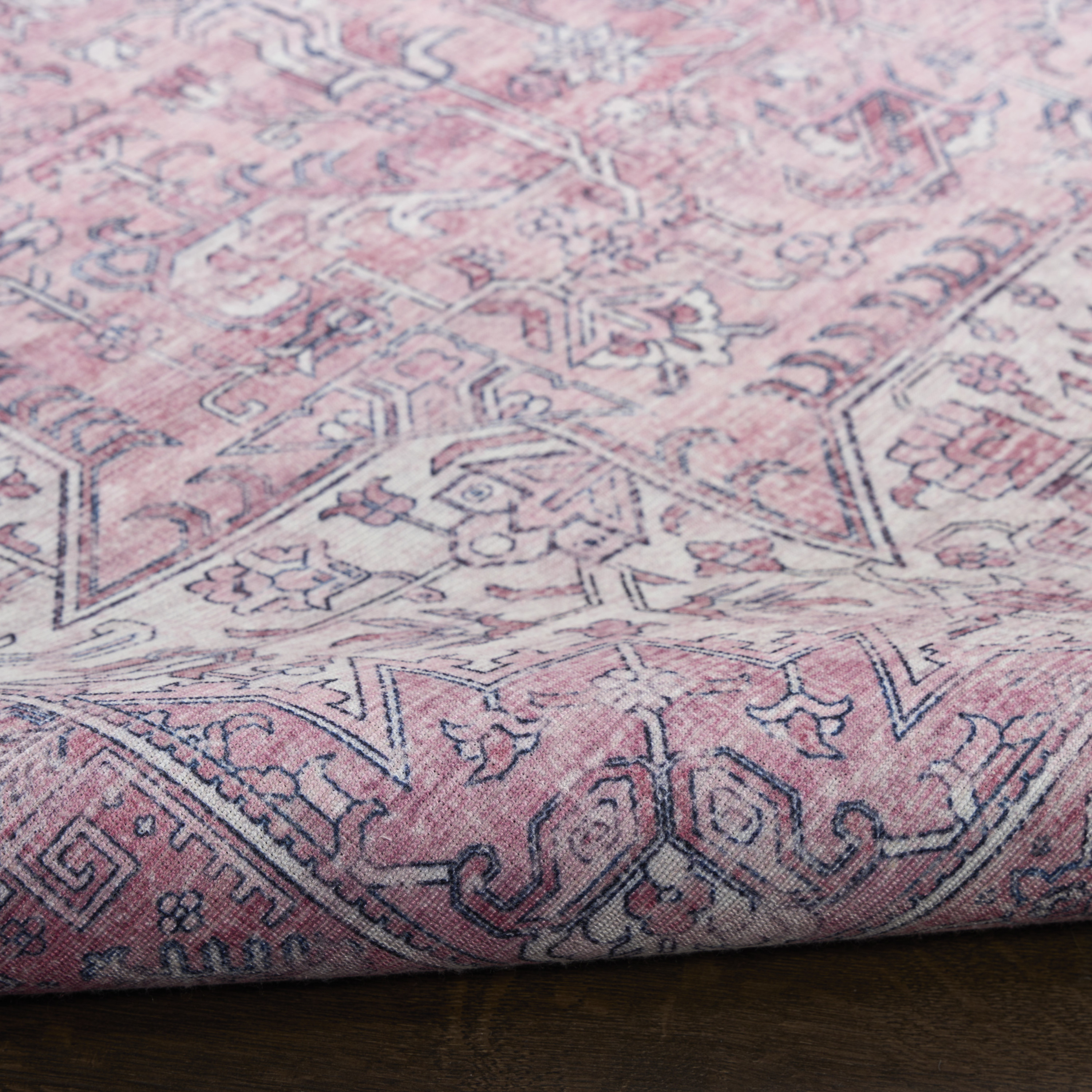Nourison Nourison Washables 9'2" x 12' Pink Vintage Indoor Rug