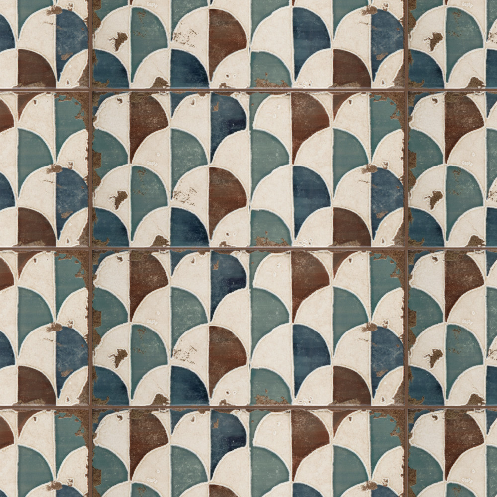 Essenza Gondola 5-7/8 in. x 11-7/8 in. Ceramic Wall Tile