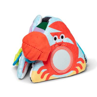 Melissa & Doug Ocean Tummy Time Triangle Infant Baby Toy, Soft Sensory Toy with Textures, Mirror, Floor Toy for Newborns to Ages 6 Months