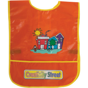 Children's Artist Smock, Ages 3 to 8, Orange, 15" x 12", 1 Piece