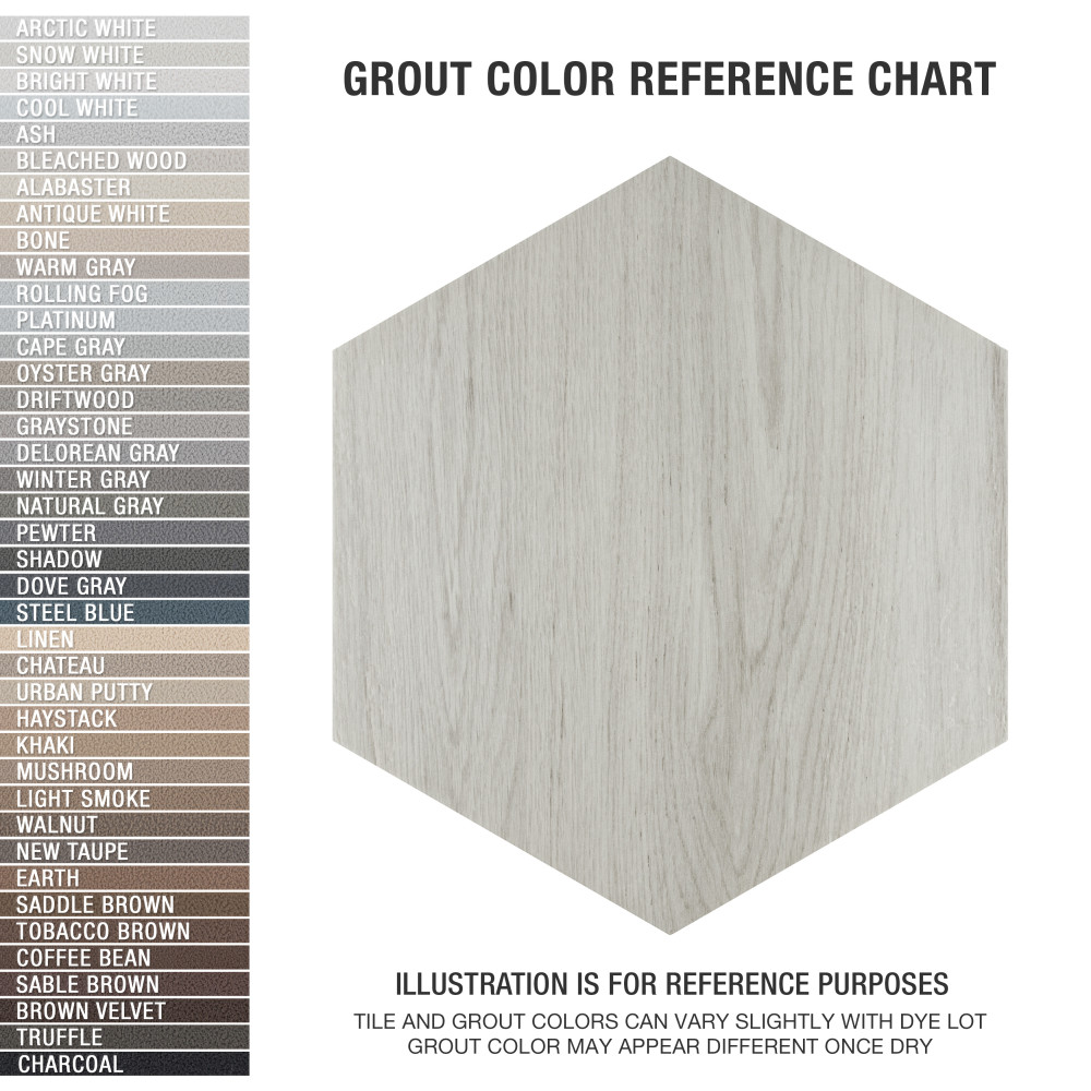 Natura Hex White 14-1/8 in. x 16-1/4 in. Porcelain Floor and Wall Tile