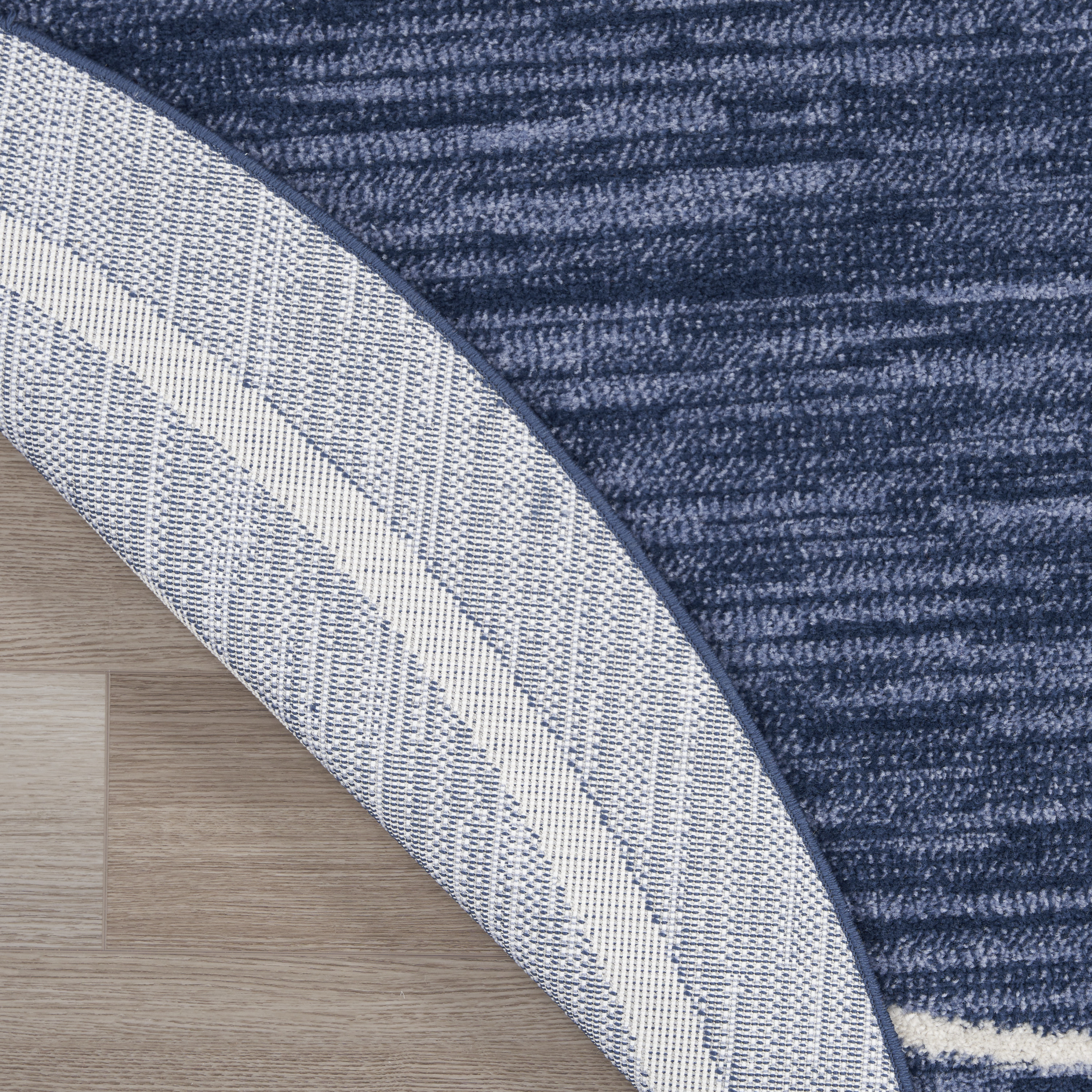 Nourison Nourison Essentials 4' x Round Navy Ivory Contemporary Rug