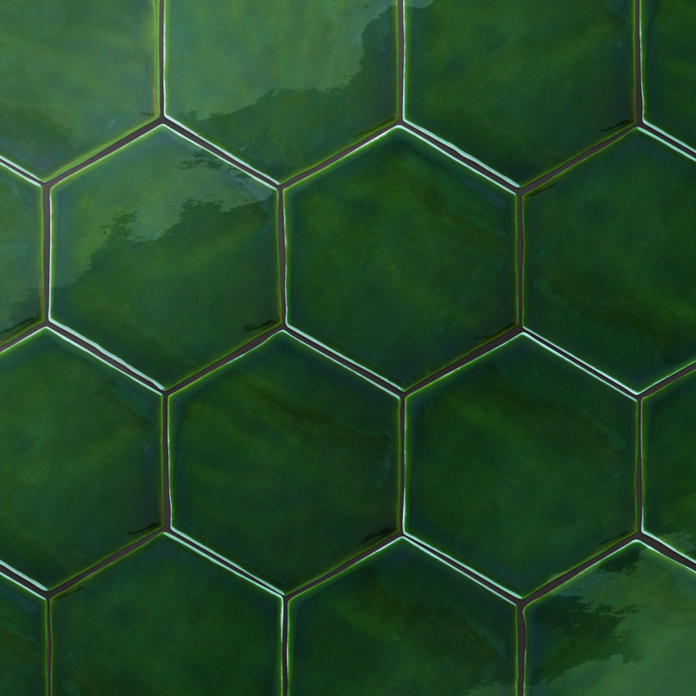 Viva Hex Antic Verde 5-7/8 in. x 6-3/4 in. Ceramic Wall Tile