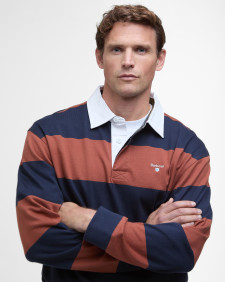 Broome Rugby Shirt Navy/Rust