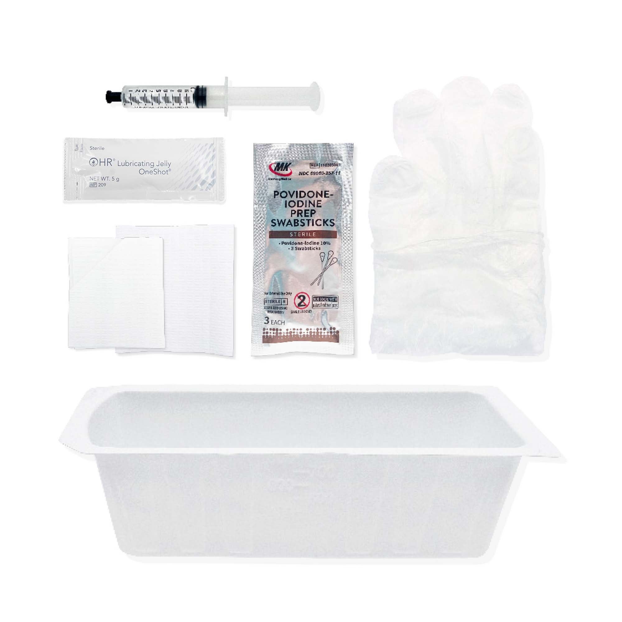 HR Healthcare TRAY, FOLEY INSRT W/ACCESS P/FSTR-WATER SYR 10ML (20/CS)