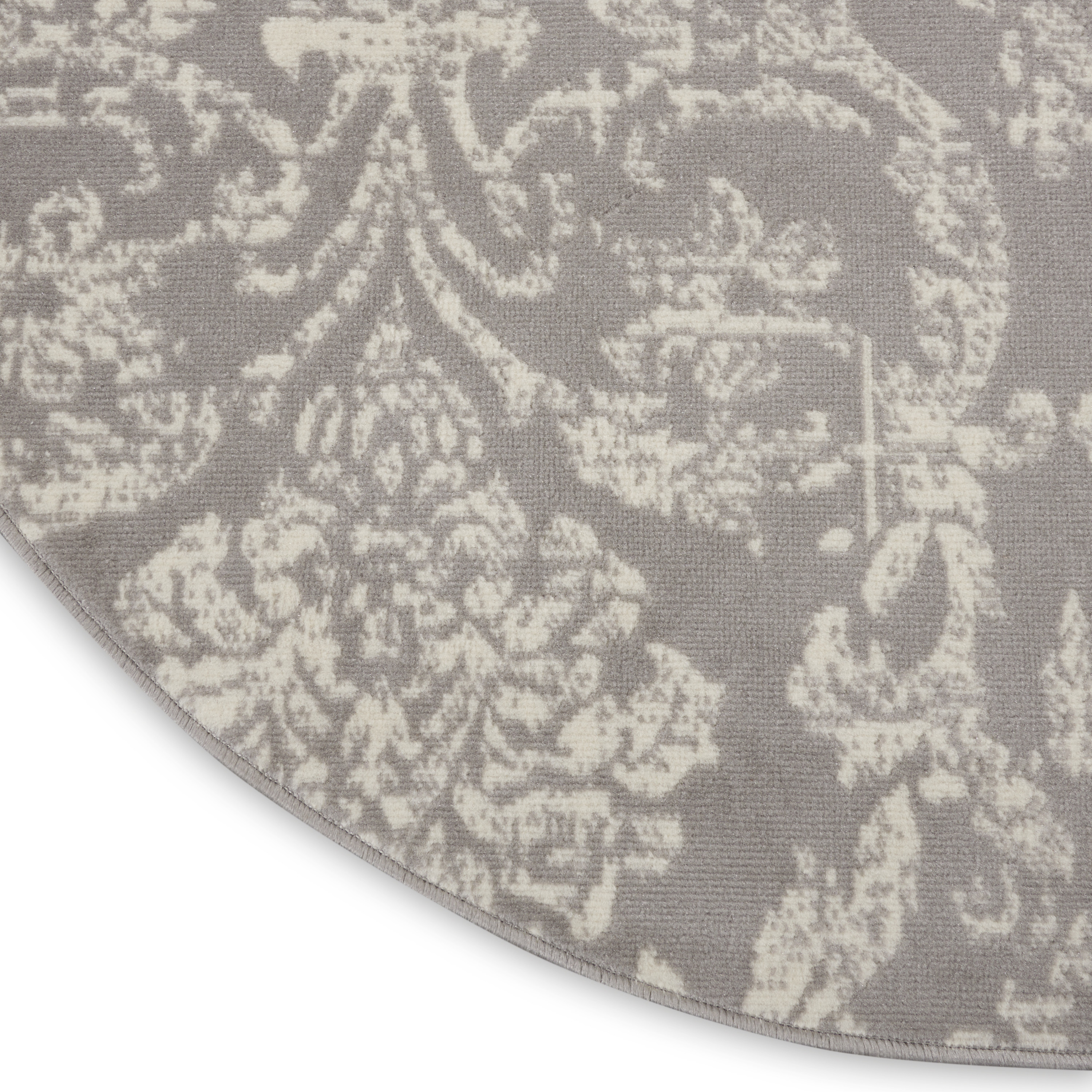 Nourison Jubilant 8' x Round Grey Vintage Indoor Rug