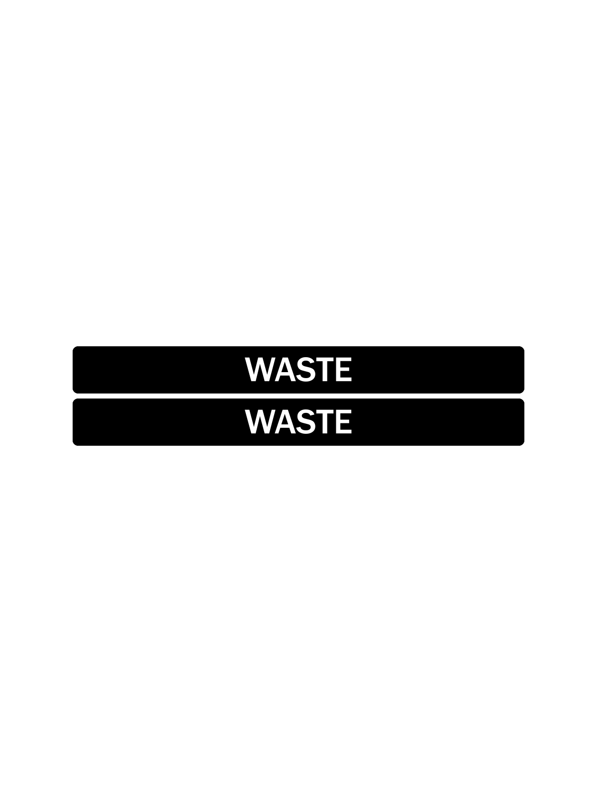 EVOLVE – Label – Cube – Waste – Full – Black-White