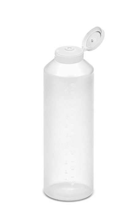 Dispensador a presión transparente con tapón de 350 ml