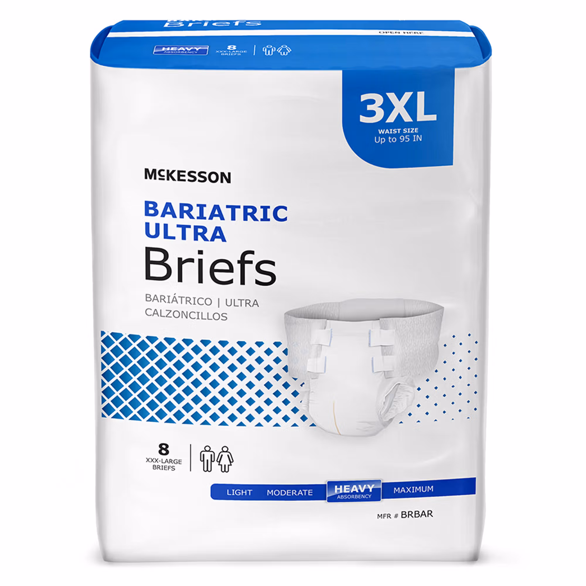 McKesson Ultra Heavy Absorbent Incontinence Brief, Bariatric