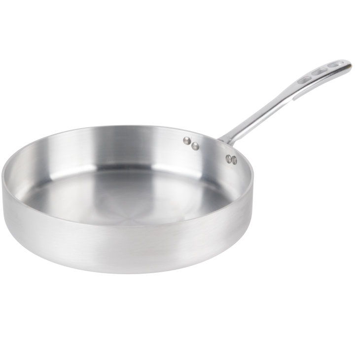 12-inch 5-quart Wear-Ever® aluminum sauté pan in natural finish with plated TriVent™ handle