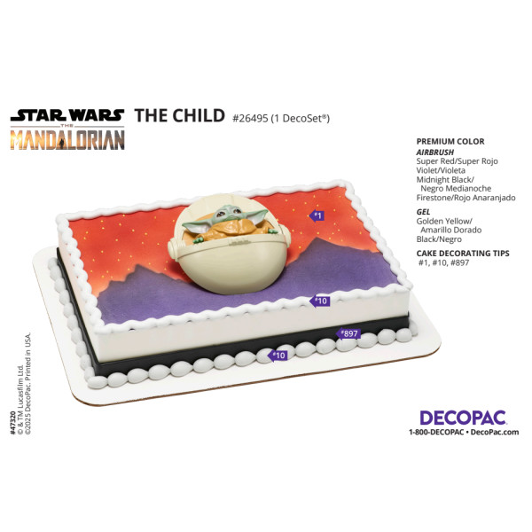 STAR WARS™ The Mandalorian The Child Cake Decorating Instruction Card