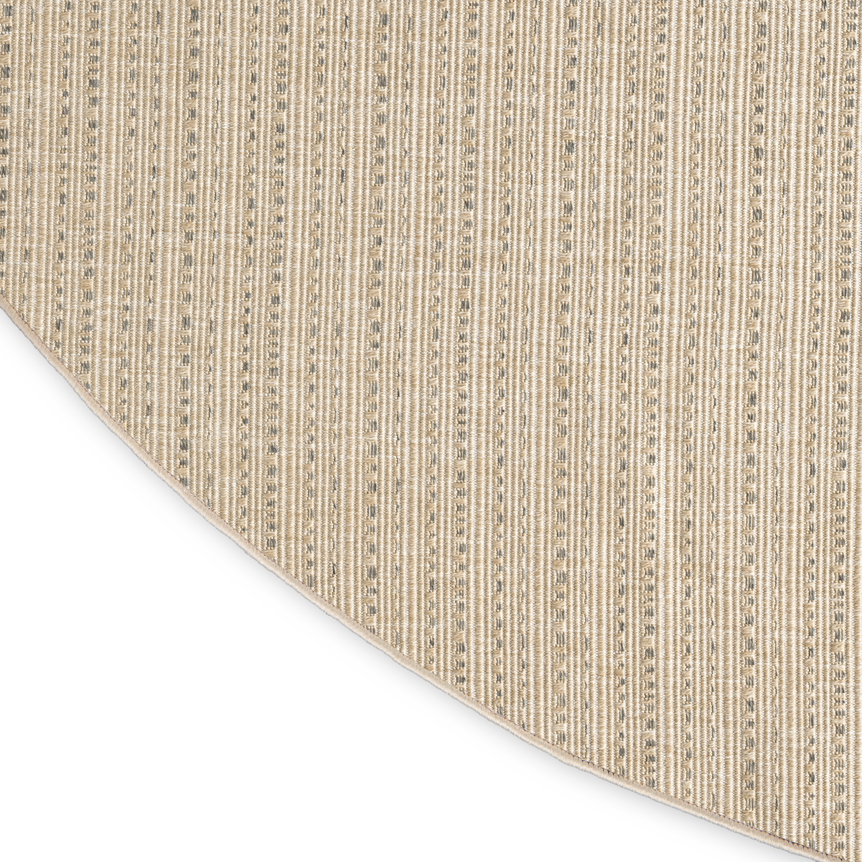 Nourison Tulum 8' x Round Taupe Outdoor Rug