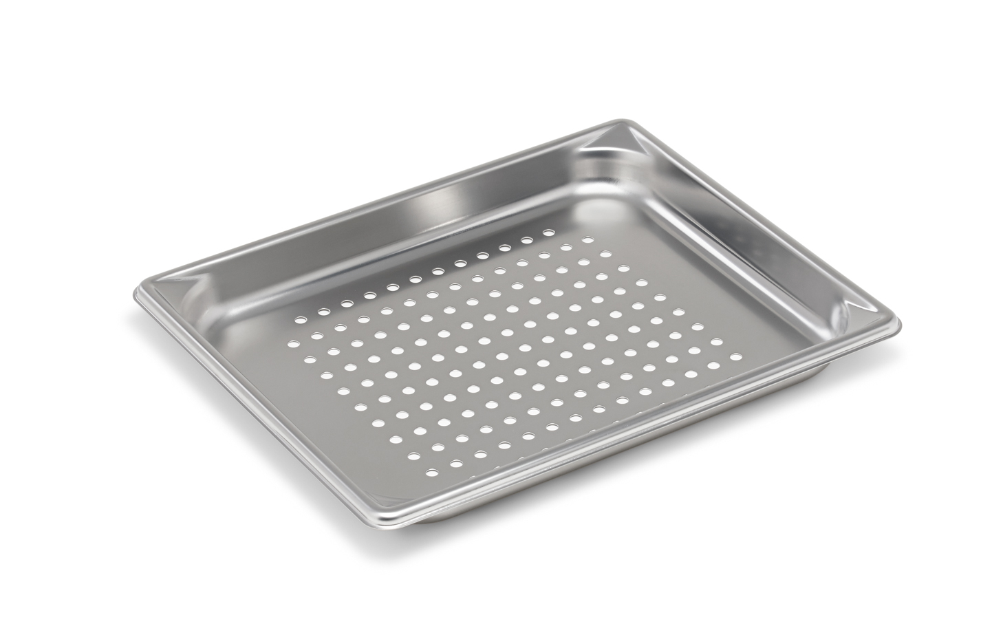 Halfsize 1 ¼inchdeep Super Pan V® perforated stainless steel steam