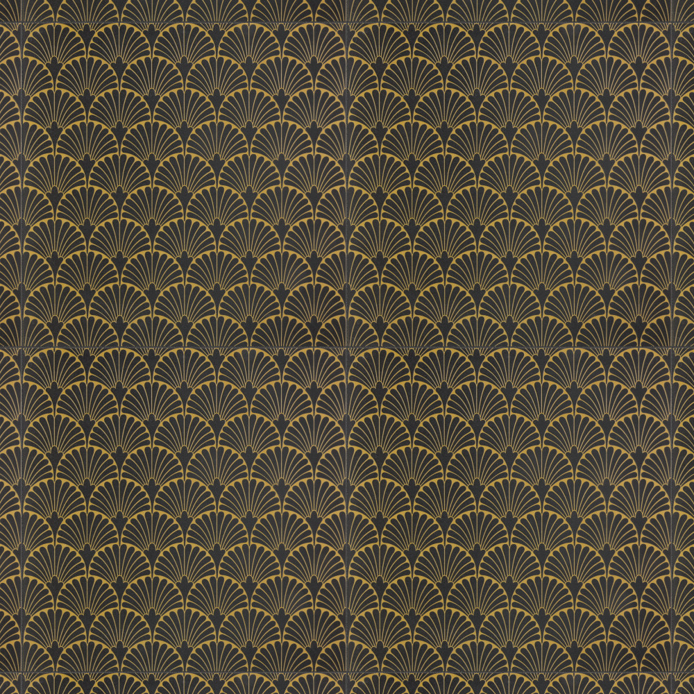 Art Deco Mahattan Black 11-3/4 in. x 11-3/4 in. Porcelain Floor and Wall Tile