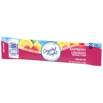 Crystal Light On-The-Go Sugar-Free Powdered Raspberry Lemonade Drink Mix 0.08 oz Wrapper