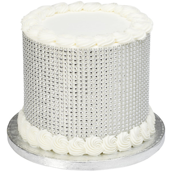 Silver Sparkle 4.65" x 10 yards Ribbon