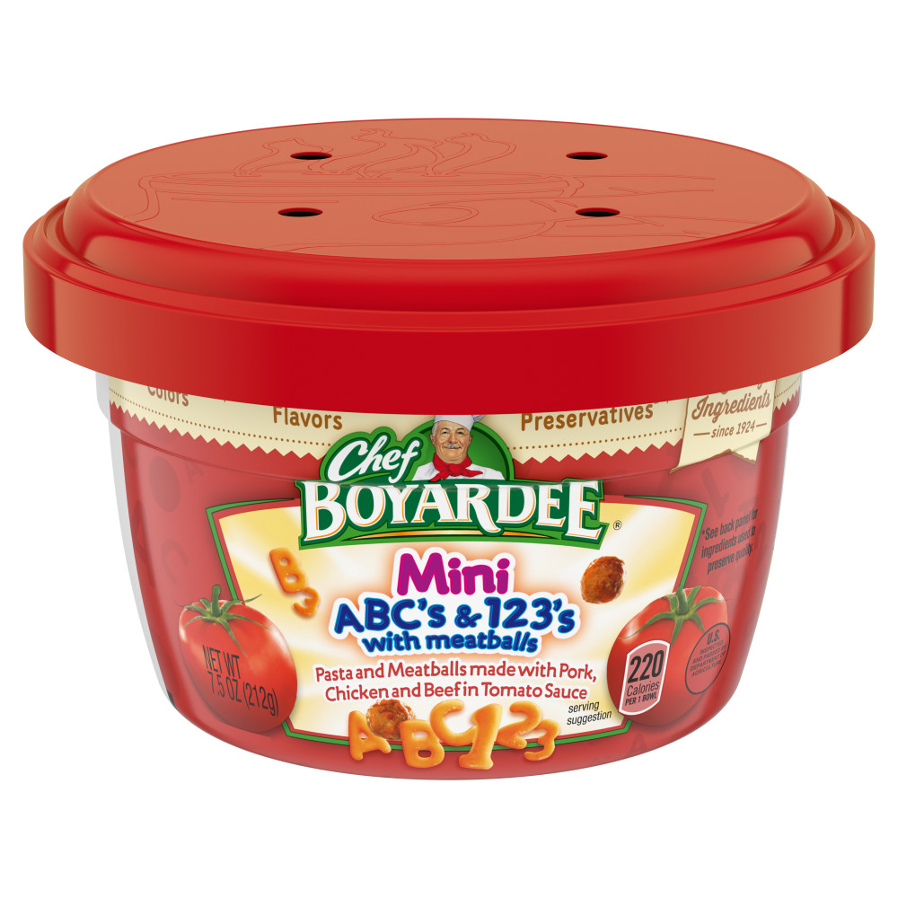 CHEF BOYARDEE Mini Abc's And 123'S Pasta Shapes With Mini Meatballs