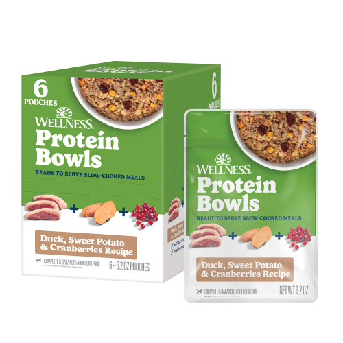 Wellness Protein Bowls Duck, Sweet Potato & Cranberries Front packaging