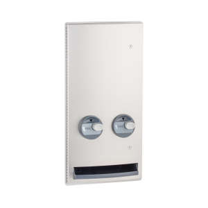 Bobrick, ConturaSeries®, Recessed Napkin/Tampon Vendor, Free Operation, Stainless Steel