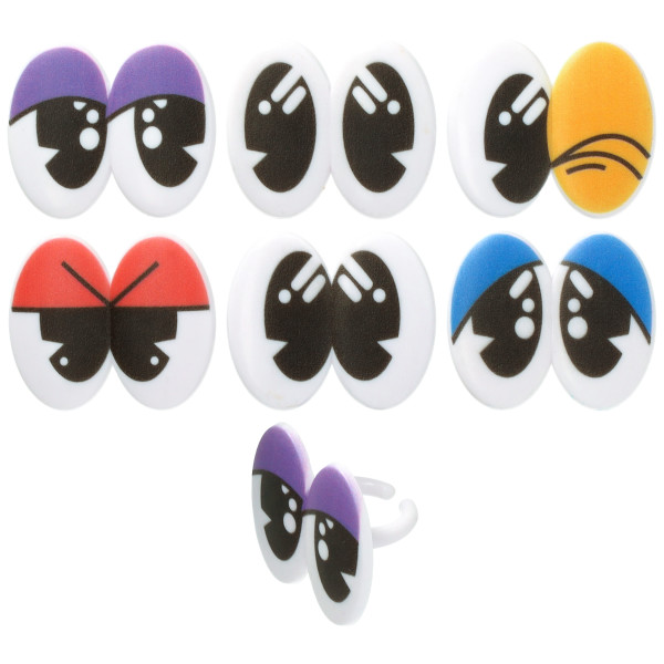 Doodle Eyes Cupcake Rings
