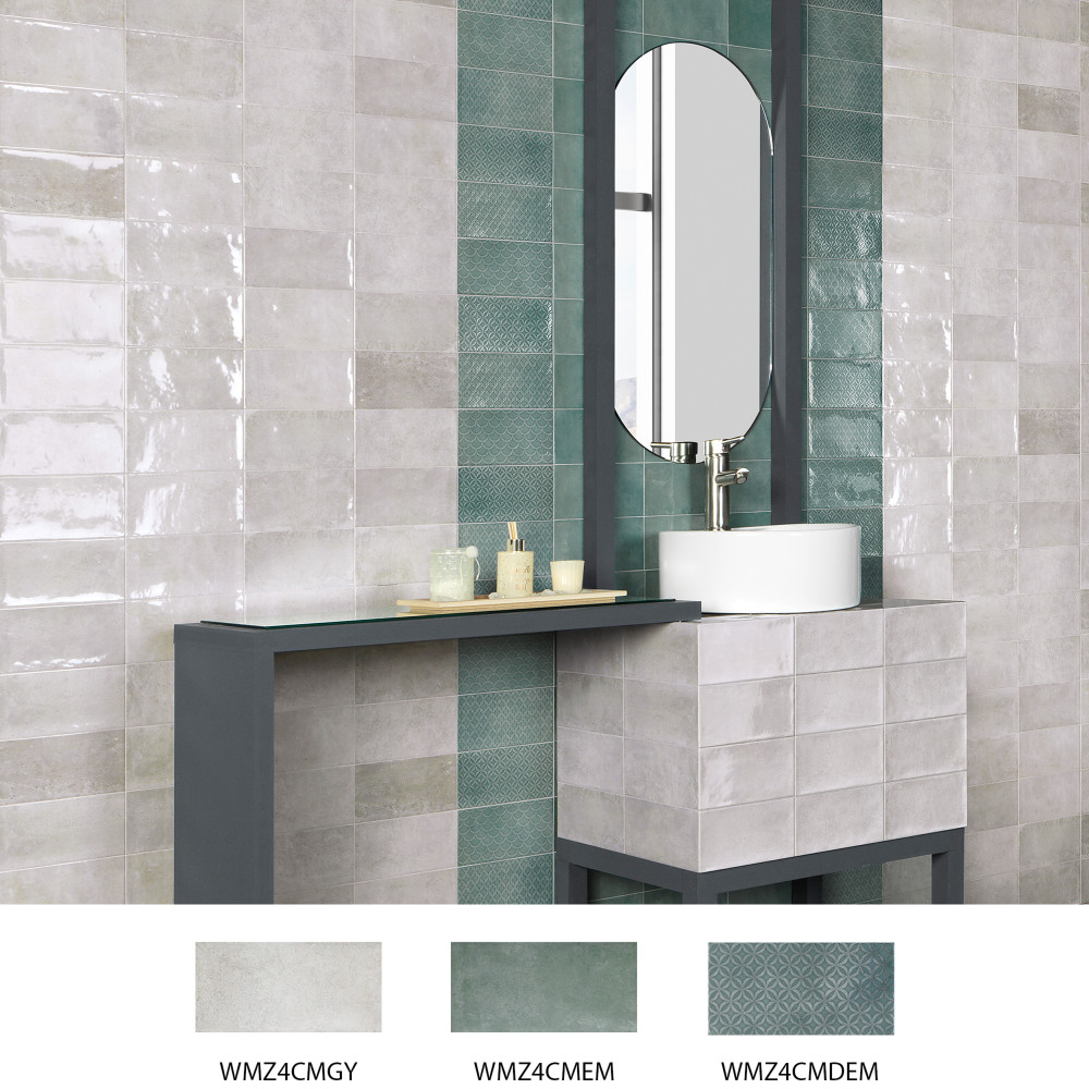 Camden Grey 4 in. x 8 in. Ceramic Wall Tile