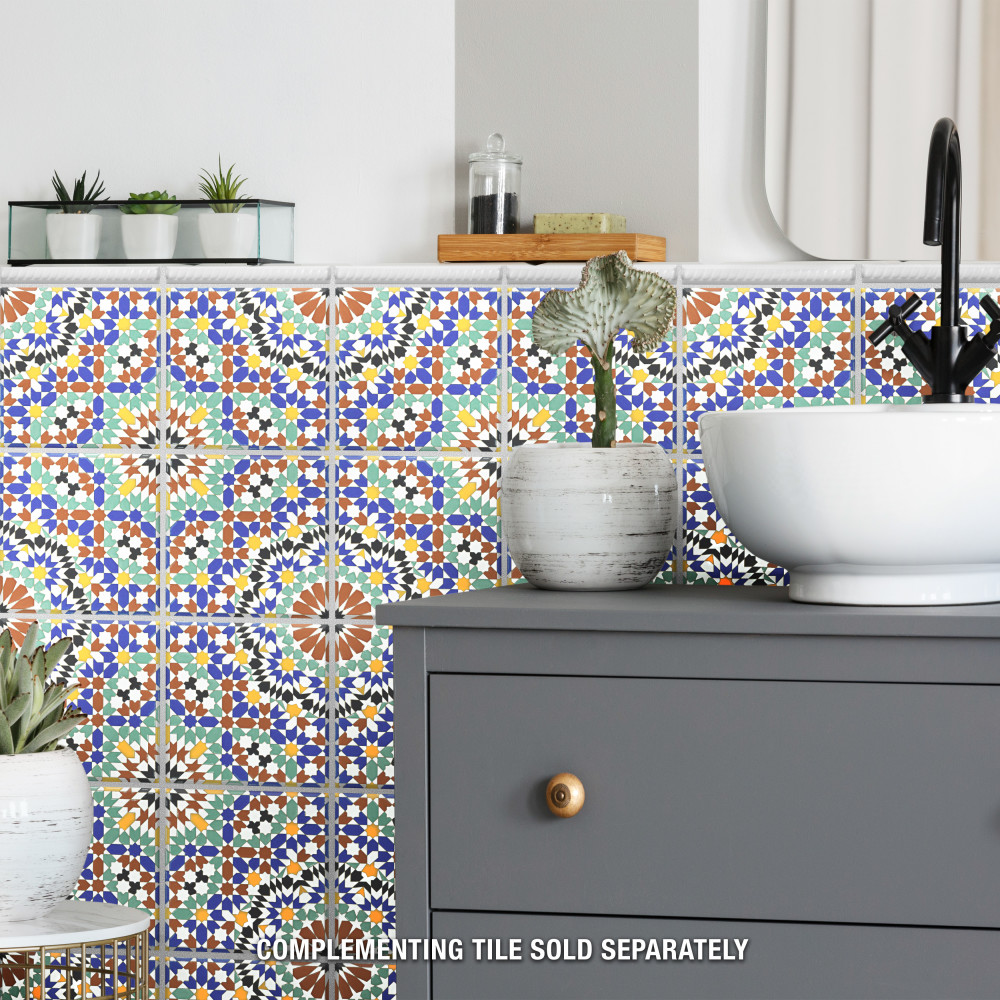 Sevillano Andalusia 7-7/8 in. x 7-7/8 in. Ceramic Wall Tile