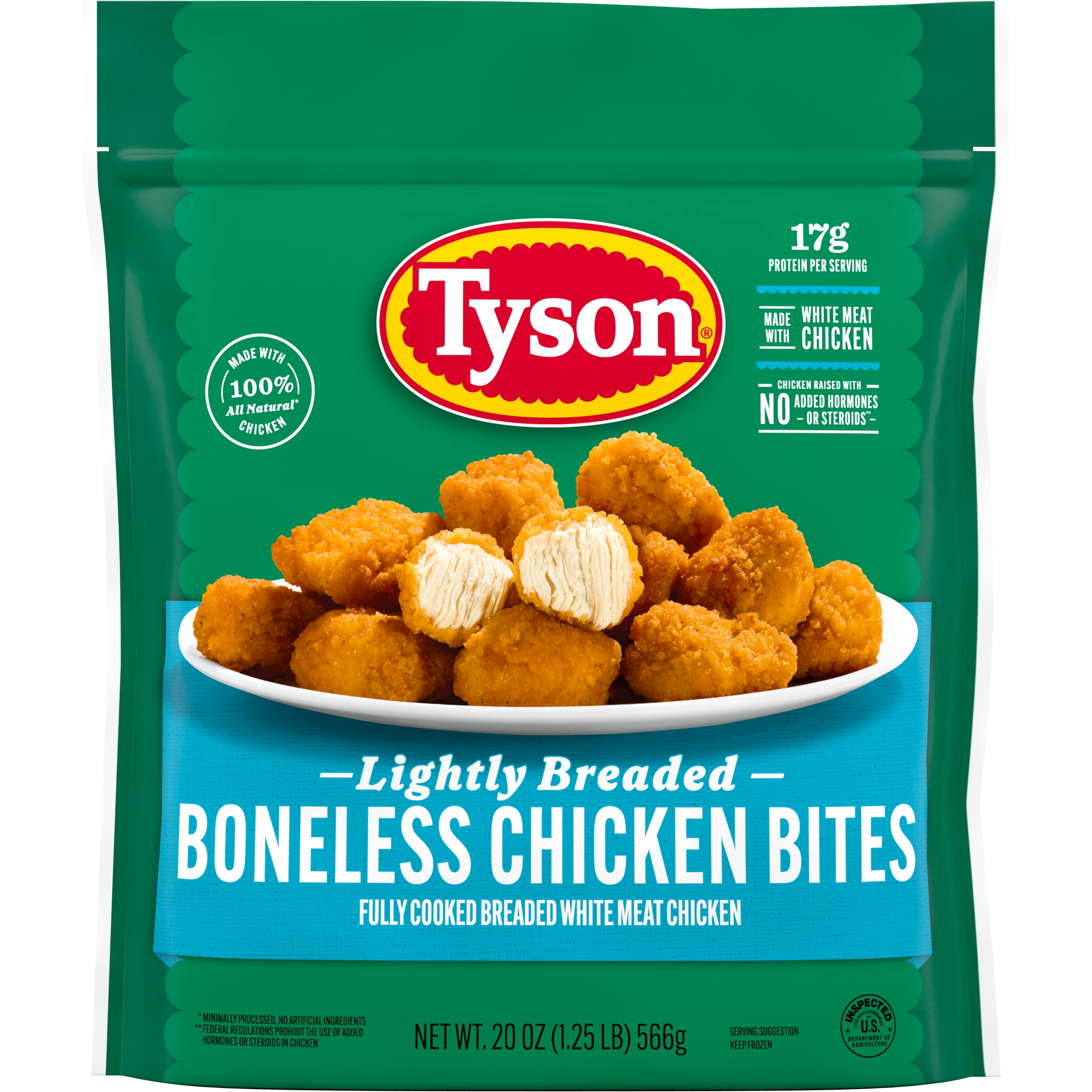 Lightly Breaded Frozen Boneless Chicken Bites